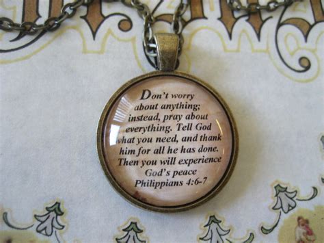 Bible Verse Necklace Scripture Necklace Philippians Etsy