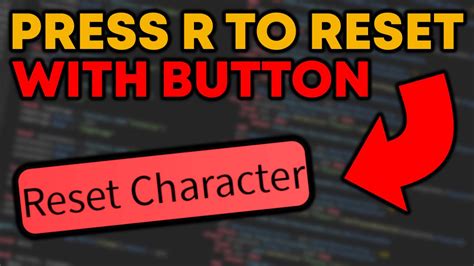 How To Make An R To Reset Button Roblox Scripting Tutorial Youtube