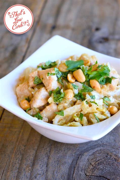 Low Carb Thai Peanut Chicken And Cabbage Stir Fry Recipe