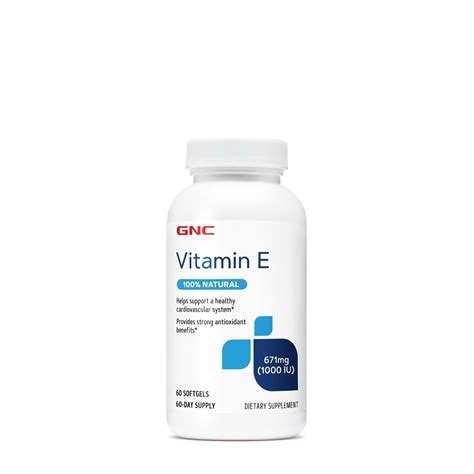 Vitamina E Naturala 1000 UI 60 Capsule GNC Dr Max Farmacie