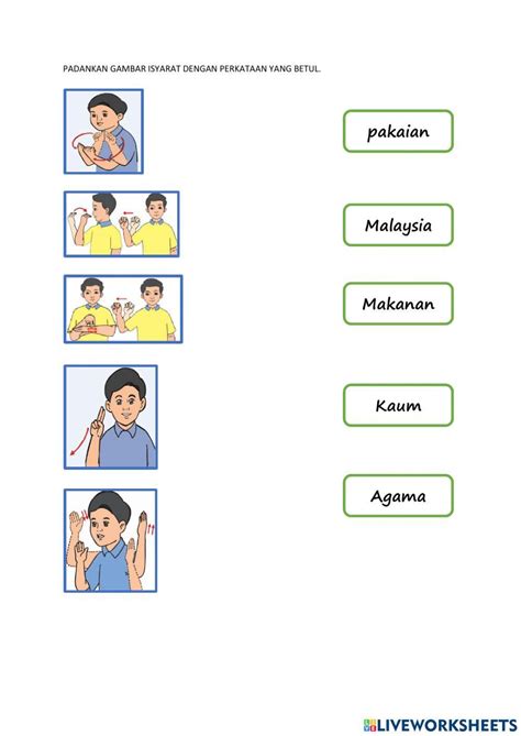 Kssrpk Pendengaran Tahun 1 Inilah Malaysiaku Worksheet Live Worksheets