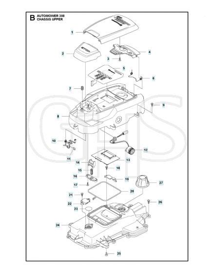 Husqvarna Automower 308 Chassis Upper GHS