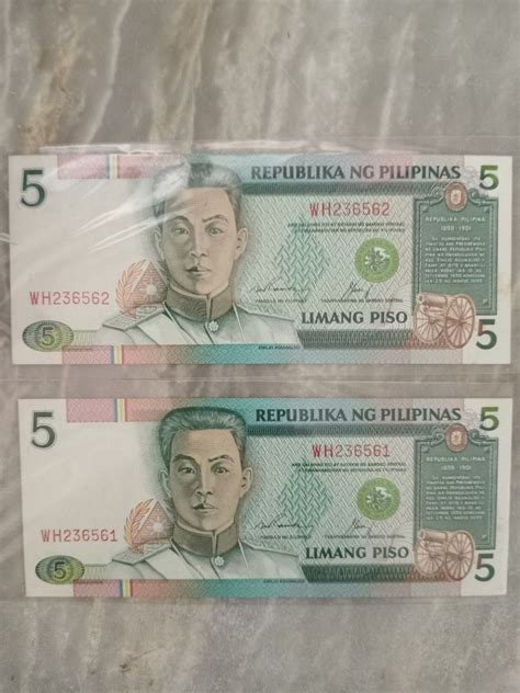 5 Pesos Nds Ramos Cuisia Signatory Hobbies And Toys Memorabilia And Collectibles Currency On