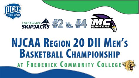 2023 NJCAA Region 20 DII Men's Basketball Final: #2 Chesapeake College ...