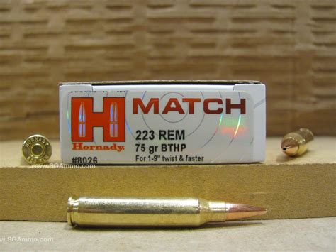 Round Case Rem Match Grain Bthp Hollow Point Ammo By