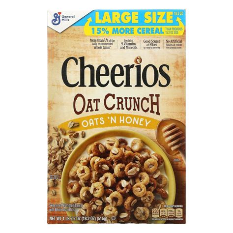 General Mills Cheerios Oat Crunch овсяный мёд 515 г 18 2 унции C доставкой с