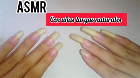 ASMR sonidos satisfactorios y relajantes con uñas largas naturales