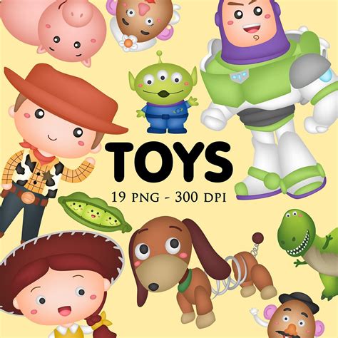 Cute Toy Clipart Happy toys clipart Playing with toys | Etsy