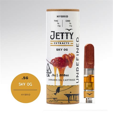 Jetty Extracts Sky Og Unrefined Live Resin Cartridge 5g Leafly