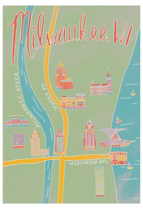 Downtown Milwaukee Maps on Behance