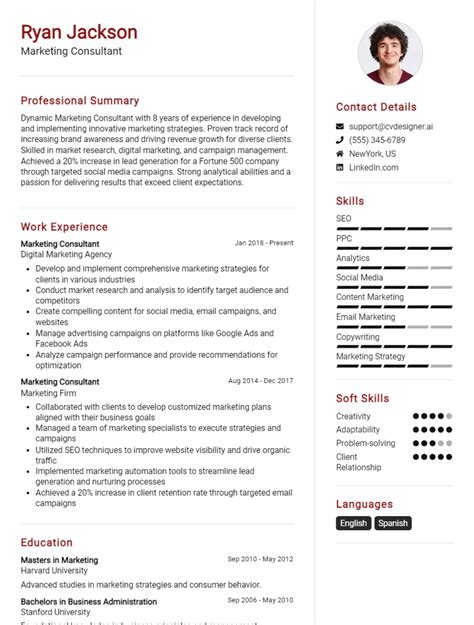 Marketing Consultant CV Example For 2024: Best Tips & Templates