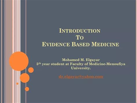 Ppt Evidence Based Medicine Powerpoint Presentation Free Download Id 1094760