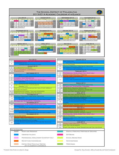 Philadelphia School District Calendar | Qualads