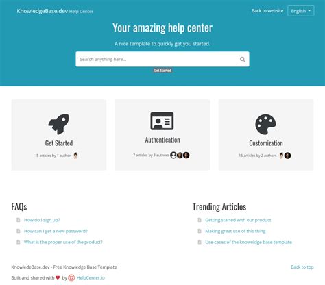 Rosée guépard Chargé bootstrap knowledge base template Aligner Durcir ...