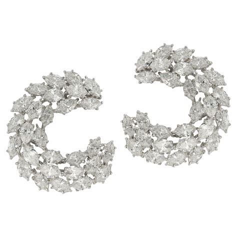 Superb Harry Winston Diamond Hoop Earrings For Sale At 1stdibs