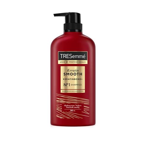 Tresemme Shampoo Keratin Smooth เทรซาเม่ แชมพู เคราติน สมูท 380 Ml สีแดง Th