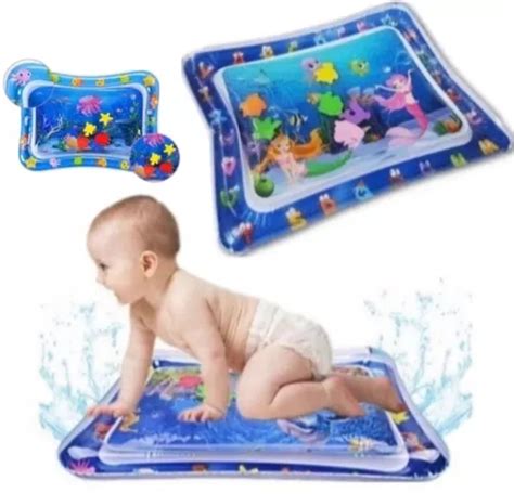 Alfombra De Agua Inflable Sensorial Para Bebe Cojin Cuotas Sin Inter S