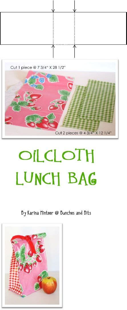 Free Oilcloth Lunch Bag Tutorial