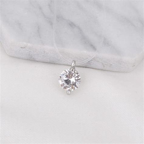 Cheap Silver Dazzling Zircon Necklace Invisible Transparent Fishing