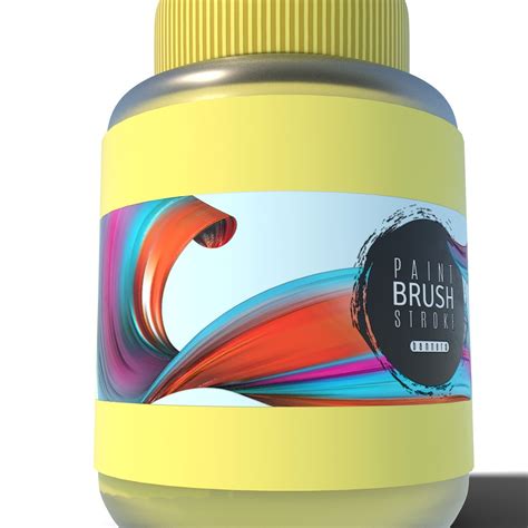 Paint Bottle Yellow Color Model - TurboSquid 2090224