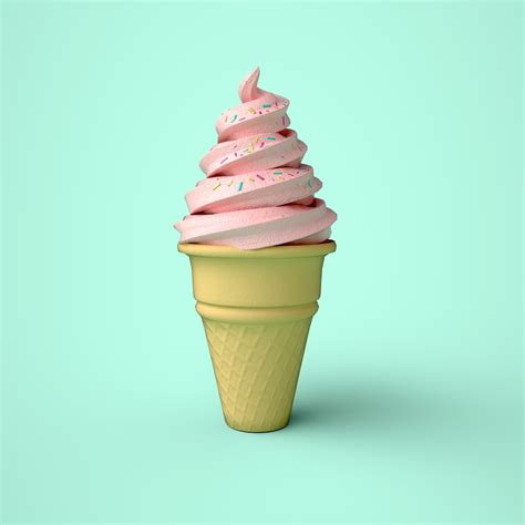 Artstation Strawberry Soft Serve Ice Cream