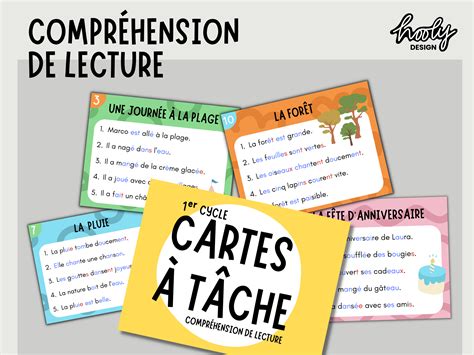 Carte à tâche Compréhension lecture