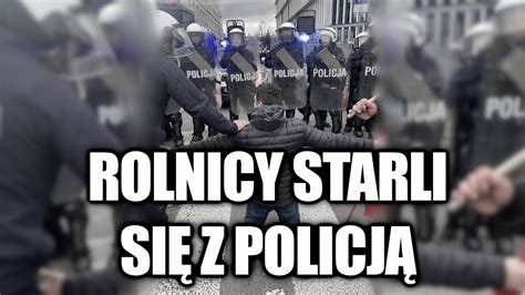 Zamieszki w Warszawie Policja użyła przeciw rolnikom gaz oraz gumowe