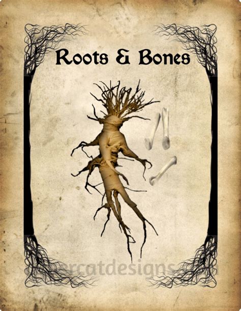 Roots And Bones Divider Page Book Of Shadows