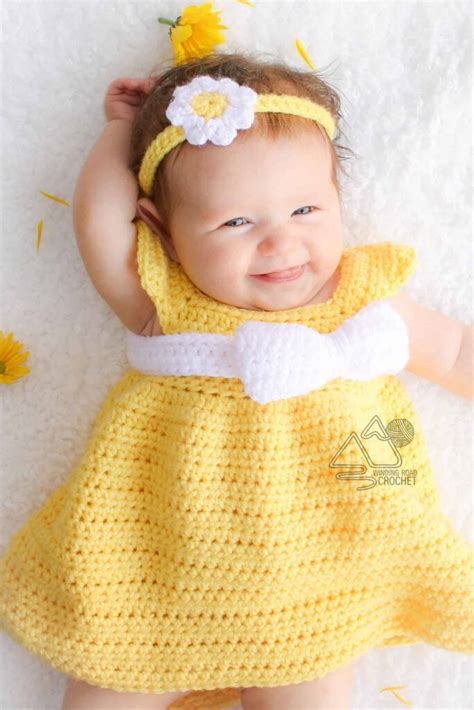 Simply Spring Crochet Baby Dress Newborn 6 Months Free Crochet Pattern