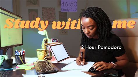 2 HOUR POMODORO STUDY WITH ME Rain Sounds 50 10 POMODORO With