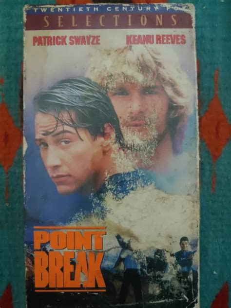 Point Break Vhs Video Patrick Swayze Keanu Reeves Tested Box Beat Up