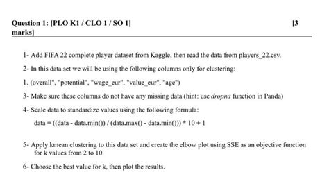 Solved 1 Add FIFA 22 Complete Player Dataset From Kaggle Chegg