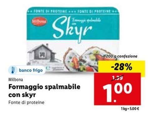 Milbona Formaggio Spalmabile Con Skyr 200 G Offerta Di Lidl