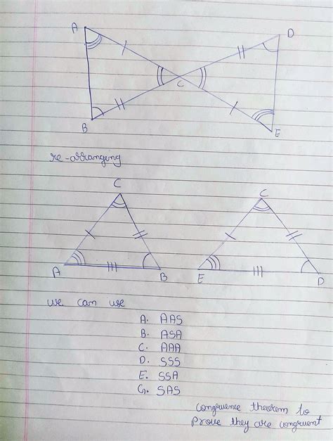 Solved Select All Triangle Congruence Theorems That Can Be Used To