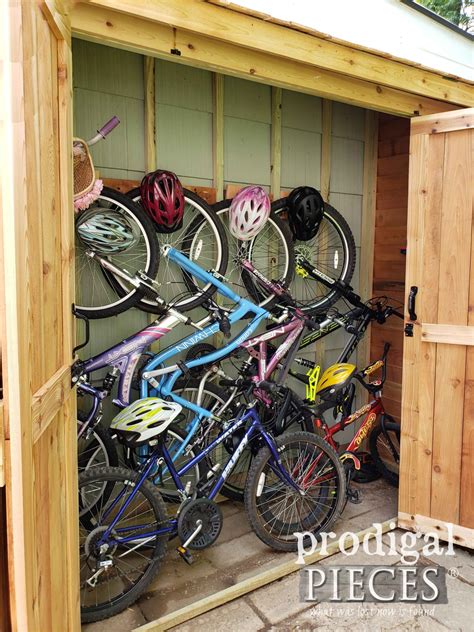 DIY Bike Garden Shed Tutorial from Cedar Wood - Prodigal Pieces