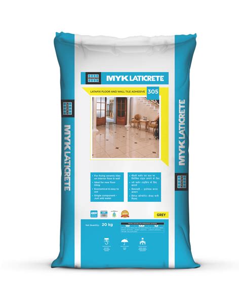 MYK LATICRETE LATAFIX 305 Floor And Wall Tile Adhesive 20Kg Bag At Rs