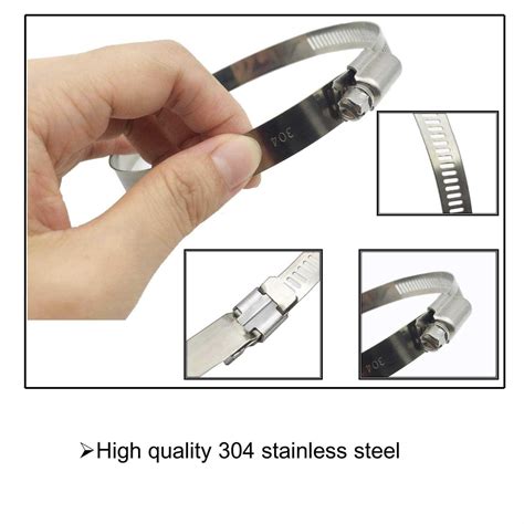 Eesteck Adjustable Stainless Steel Duct Clamps Hose Hardwares