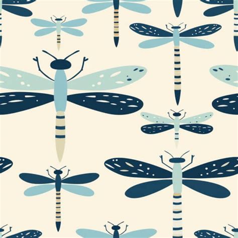 seamless dragonfly pattern patterns  creative fabrica