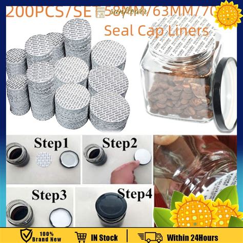 200PCS SET 58MM 63MM 70MM Self Adhesive Foam Press Seal Cap Liners Seal