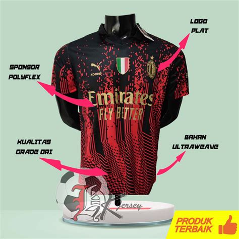 Jual JERSEY BOLA MILAN 4TH KOCHE PLAYER ISSUE 2022 2023 GRADE ORI