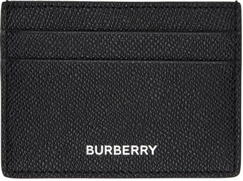 Burberry Black Leather Card Holder Ssense Uk