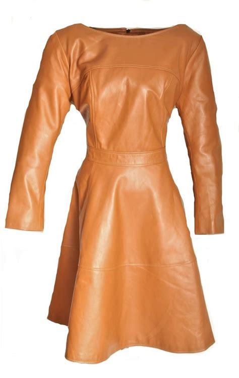 Lederkleid Im A Style In Echt Leder In Cognac