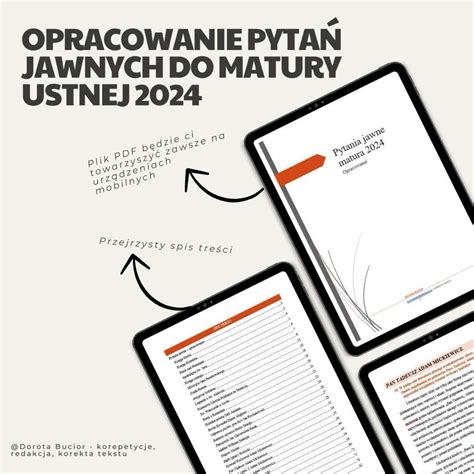 Opracowanie Pyta Jawnych Do Matury Ustnej Z J Zyka Polskiego