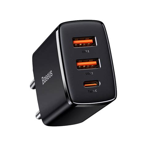 Cargador R Pido Xusb Usb C Pd A W Negro Baseus