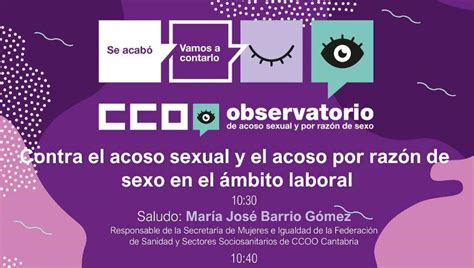 Ccoo Organiza En Santander Una Jornada Sobre El Acoso Sexual En El ámbito Laboral