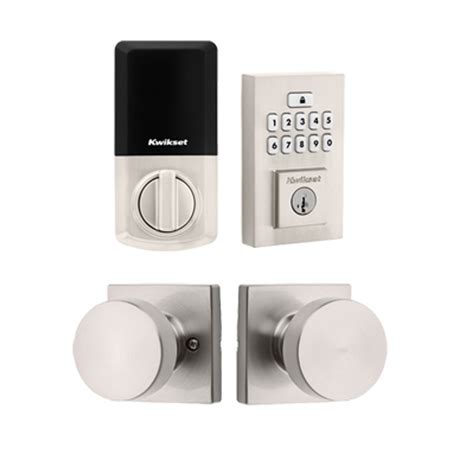 Kwikset Pismo Sqt Passage Knob 9260 Cnt Electronic Deadbolt Satin