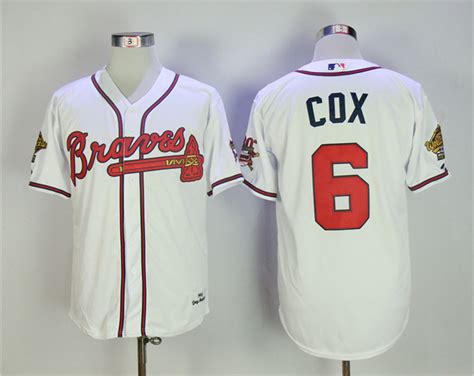 Men S Atlanta Braves Jersey Sewn On Bobby Cox Jersey Sewn On White