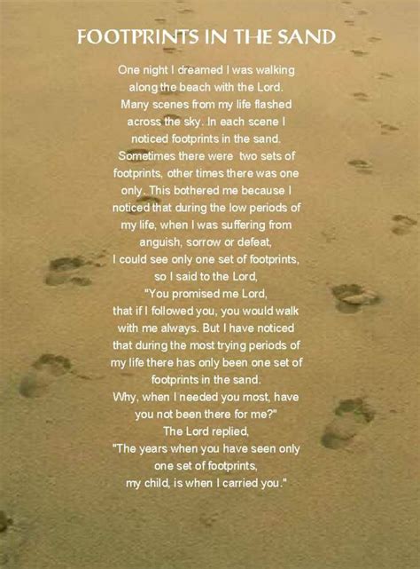 Footprints Poem Printable Printable Templates