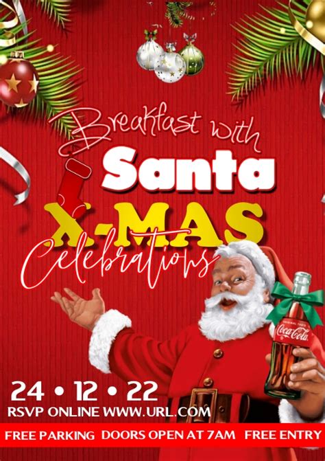 Christmas Breakfast With Santa Template Postermywall