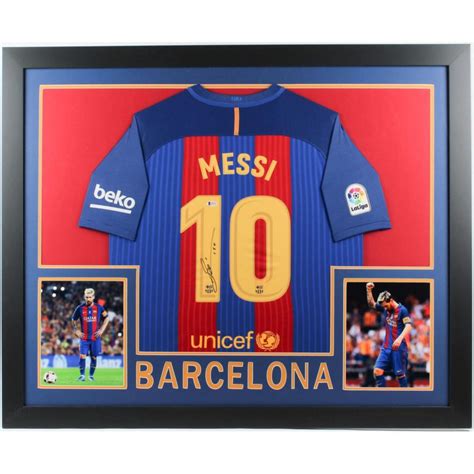 Sold At Auction Lionel Messi Signed And Framed Barcelona Jersey Bas Coa